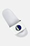 Men Dallas Mavericks Primary Logo Slip On Slides, White - 4