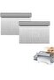Two-piece dough scraper set, stainless steel with graduations, suitable for pastries, silver.