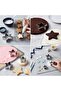 Star-shaped cookie cutter, available in 5 sizes, stainless steel, silver. - 5