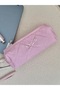 Pink Striped Quilted Pen Holder – Multi-Purpose Fabric Pencil Case and Organizer Bag (24X7X7 cm) - 4