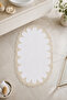 Gold Lace Non-Slip Sole Bath Mat Lace-Edged Washable Bath Set Akira