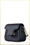 Lia Women's Hand and Shoulder Bag with Chain Buckle Accessories - Black - 6