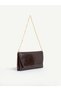 Women's Hand and Shoulder Bag with Side Magnet Detail and Chain Strap Cover - Stylish Clutch Portfolio - 2
