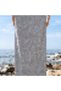 La Notte Summer Palmiye Velvet Beach Towel Gray 70X140 cm