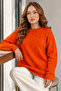 Patterned Knitwear Sweater R4514 Orange - 2