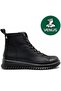 Pepuza Genuine Leather Non-Slip Flat Sole Orthopedic Women's Boots Black