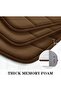 Beige Memory Foam Bathroom Rug Set 3 Piece, Non Slip Extra Soft Absorbent Bath Mats, Machine - 6