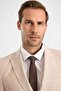 Beige Slim Double Breasted Collar 6 Drop Suit - 2