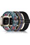 أحزمة مرنة متوافقة مع Fitbit Versa 3 / Fitbit Sense، أحزمة بديلة قابلة للتعديل من النايلون