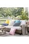 Pack of 2 Outdoor Waterproof Solid Throw Decorative Pillow Cover Decorative Square Outdo - 7