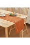 Home linen table runner, 30x180 cm, exquisite handmade coffee table runner - orange