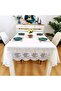 Waterproof, oil-proof, and heat-resistant tablecloth—an easy-care rectangular tablecloth—a classic plastic tablecloth adorned wit... - 4