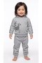 Unisex Zebra Detailed Hooded Top and Bottom Set, 70% Cotton 25% Polyester 5% Elastane Baby Set - 5