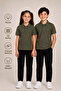 Short Sleeve Polo Collar Tok Fabric Cotton School T-Shirt Unisex School Uniform