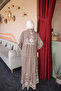 Mink Half-Button Sleeves Elastic Skirt Layered Viscose Dress - 5
