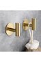 2-pack towel hooks - self-adhesive hooks - heavy-duty stainless steel wall hooks for hanging coats, hats, towels, bathrobes, black. - 4