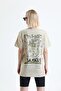 Hiding Cat Dual Match Beige (Unisex) T-Shirt - 3