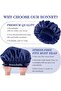 Silk Bonnet for Men, Satin Bonnet Single Layer Elastic Band Silk Sleep Cap Black Soft Adjusta - 3