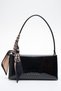 Women's Shoulder Bag Patent Leather Black Sly482