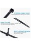 Nylon Zip Ties-Self Locking Cable Ties-Pack of 100-Heavy Duty Cable Tie-High Weight Capacity-Nylon Cable Wire Ties for Indoor and Outdoor (BLACK, 25 CM LONG) - 3