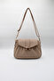 Women's Drawstring Detailed Metal Magnet and Zipper Closure Lined Crossbody Shoulder Bag - 2