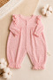 Baby Girl 5-Piece Romper Set Floral Patterned Ruffled Cotton Newborn Romper One Size 0-3 Months - 5
