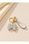Stone-Embellished Bow Bag Charm & Keychain – Crystal Bow Accessory with Gold Detail