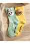 Children's 2-Piece Colorful Socks with Animal Accessories - 4