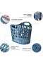 Collapsible Laundry Baskets,63L/16.6 Gallon Large Plastic Laundry Basket with Carry Handle,Spa - 6