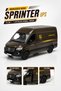 Die Cast Mercedes Benz Sprinter Ups Cargo Car 13cm – 1:48 Scale Metal Body with Opening Doors Pull-Back Collectible Model Car