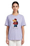 Women's Blue Teddy Bear Printed T-Shirt Life Is a Journey Comfortable Fit Cotton