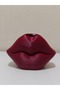 Glossy Kiss 15cm Aesthetic Lip Design Makeup Organizer - Plum - 2