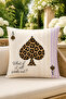 Purple Leopard Cocktail, Playing Cards and Billiards Themed Digital Printed Decorative Throw Pillow Cover (Double Sided) - 4