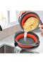 مصفاة مع قاعدة ذاتية التصريف (5QT) قابلة للطي فوق الحوض، طقم مصفاة مطبخ مع جانب للتصريف - 3