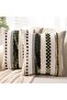2 Pack Boho Throw Pillow Covers, Striped Chenille Covers, Farmhouse Decorative Cushion Cases
