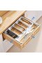 Silverware Organizer for Kitchen Drawer, Utensil Tray with Removable Knife Block, Adjustable