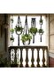 Plant Hanger Set 5 Pieces Boho Macrame | Different Sizes Plant Pot Holders for Ceiling Wall Hook She - 3