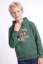 Boy's Printed Kangaroo Pocket Long Sleeve Hooded Sweatshirt - 4