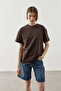 Basic T-Shirt Brown - 4