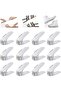 Shoe Slots Organizer, Adjustable Shoe Stacker Storage Space Saver, Double Deck Shoe Rack Holder for