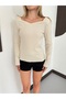 Women's V-Neck Flexible Long Sleeve Cotton Blouse