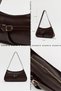 Buckle Detailed Minimalist Trend Model Zippered Women's Shoulder and Baguette Bag - 5