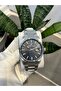 Silver Color Black Dial Calendar Men's Wristwatch