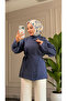6403 - Stylish Comfortable Horizontal Button Detailed Woven Soft Fabric Women's Shirt - 2