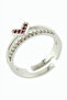 Heart Zircon Stone Metal Ring