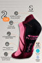 2-Piece Black/Fuchsia Unisex Seamless Flexible Lightweight Anatomical Booties Cycling Socks - Premium