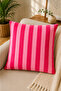 Digital Printed Decorative Throw Pillow Cover 43X43 cm – Modern Patterned Linen Texture