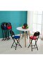 Compact Folding Chair NU-80040, Portable Metal Seating Chair with Padded Red Seat and Backrest, Durable Black Frame and Space Saving Foldable Design, Ideal for Home Office Dining Events C - 5