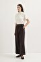 Flap-Tie Linen Trousers Brown - 2