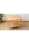 Modern Wooden Side Table with Rounded Rectangle Top, Lower Storage Shelf and Natural Wood Grain Finish, Compact 60×50×53cm Design, Perfect for Living Room, Bedroom, Sofa Side, Office or S - 2